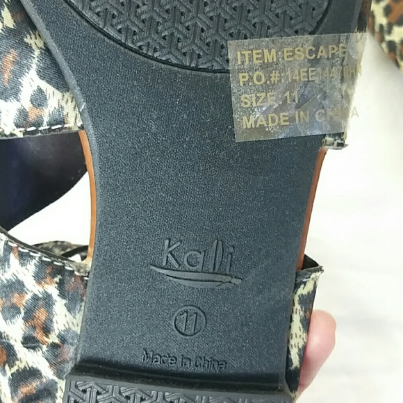 Kali animal print sandals with ankle strap - Picture 5 of 6